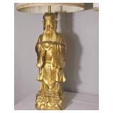 Guanyin and Confucius Gilt Regency Table Lamp