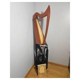 Celtic Lever Harp with Stand