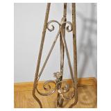 Gold Tone Scrolled Metal Plant Stand