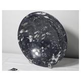 Mexican Orthoceras Fossil Marble Center Bowl