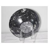 Mexican Orthoceras Fossil Marble Center Bowl