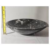Mexican Orthoceras Fossil Marble Center Bowl