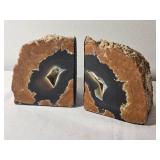 Polished Geode Bookends