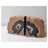 Polished Geode Bookends