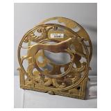 Edwardian Brass Greyhound Magazine Stand