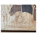 Framed African Batik Painting Tribal Women