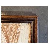 Framed African Batik Painting Tribal Men