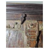 Indo Inspired Rustic Armoire with Decorative Hardware