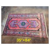 Vintage Hand Knotted Persian Hamadan Area Rug