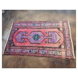 Vintage Hand Knotted Persian Hamadan Area Rug