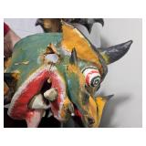 Peruvian Papier Mache Mask Pair AS IS