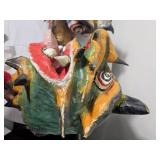 Peruvian Papier Mache Mask Pair AS IS