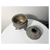 Ornate Spelter Oil Lantern Base