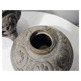 Ornate Spelter Oil Lantern Base