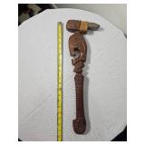 Carved Polynesian Rosewood Adze