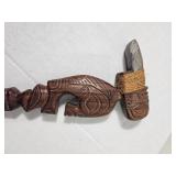 Carved Polynesian Rosewood Adze