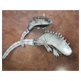 Iguana Tin Folk Art Light Fixtures Needs Wiring