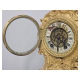 Ansonia Louis XV Style Spelter Mantel Clock