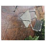 Vintage Iron Patio Set with Swivel Back Chairs