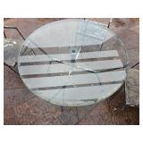 Vintage Iron Patio Set with Swivel Back Chairs