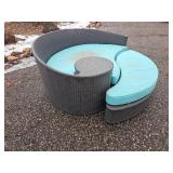 Poolside Wicker Sunbed Lounge