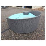 Poolside Wicker Sunbed Lounge