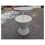 Wicker Poolside Cooler Table