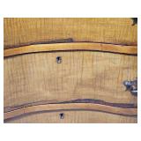 Tiger Maple Chippendale Style Slant Front Desk