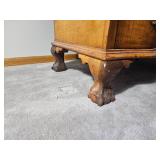 Tiger Maple Chippendale Style Slant Front Desk