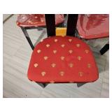 Italian Art Deco Black Lacquer High Back Dining Chair Set