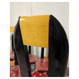 Italian Art Deco Black Lacquer High Back Dining Chair Set