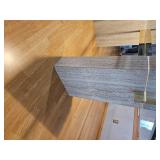 Italian Travertine Glass Top Dining Table