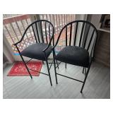 Postmodern Aluminum Frame Counter Stools