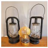 Antique Railroad Oil Lanterns ~ 3