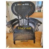 Fancy Black Wicker Armchair