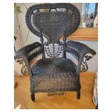 Fancy Black Wicker Armchair