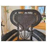 Fancy Black Wicker Armchair