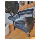 Fancy Black Wicker Armchair