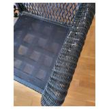 Scalloped Back Black Wicker Armchair