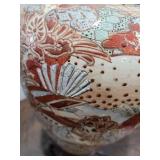 Antique Kutani Vase Table Lamp, damaged