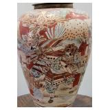 Antique Kutani Vase Table Lamp, damaged