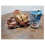 Carved Soapstone Dragon Censor Double Vase