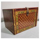Antique Indian Hand Painted Jewelry Box