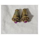 Victorian Purple Crystal Torpedo Cufflinks