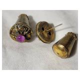 Victorian Purple Crystal Torpedo Cufflinks
