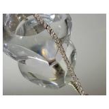Sparkling Sterling Silver Crystal Tennis Bracelet