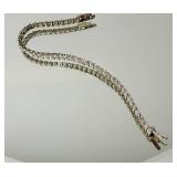 Sparkling Sterling Silver Crystal Tennis Bracelet