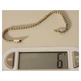 Sparkling Sterling Silver Crystal Tennis Bracelet