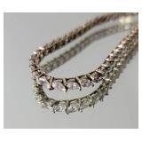 Sparkling Sterling Silver Crystal Tennis Bracelet