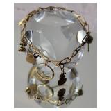 10K Yellow Gold Vintage Charm Bracelet ~ 15g